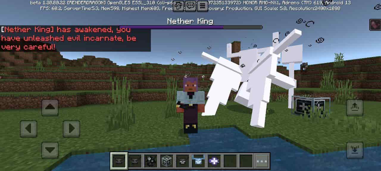 Animation for Mod Nether King for Minecraft PE