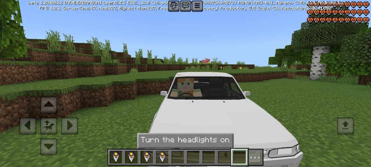 Drive for the Proton Wira C90 Car Mod for Minecraft PE