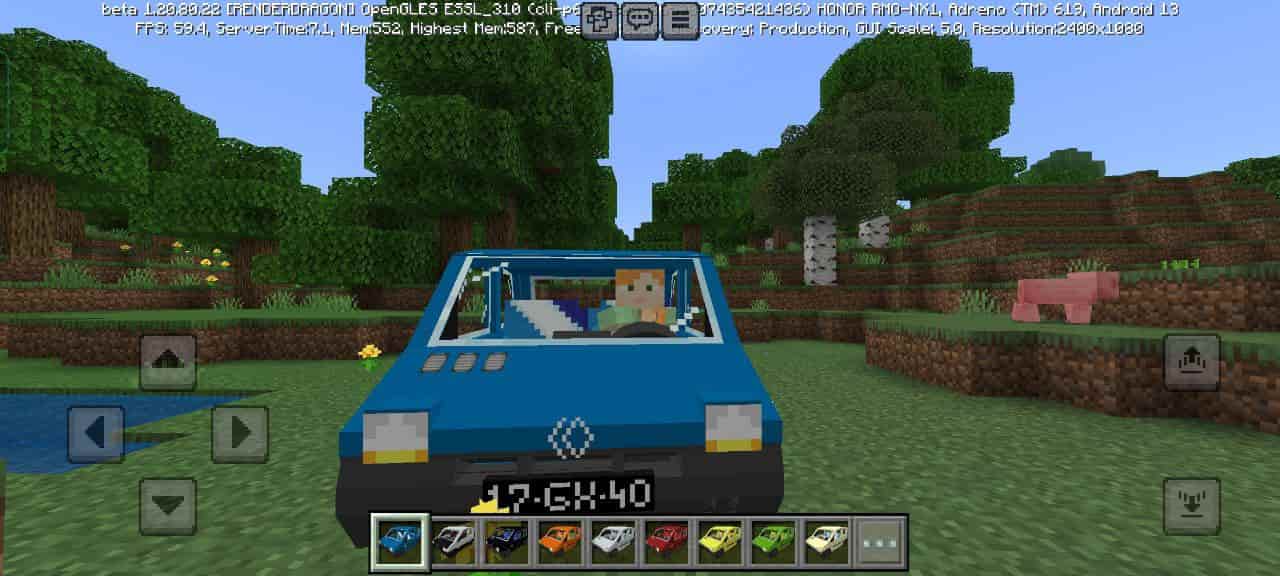 Drive for Mod Reno Twingo Car for Minecraft PE
