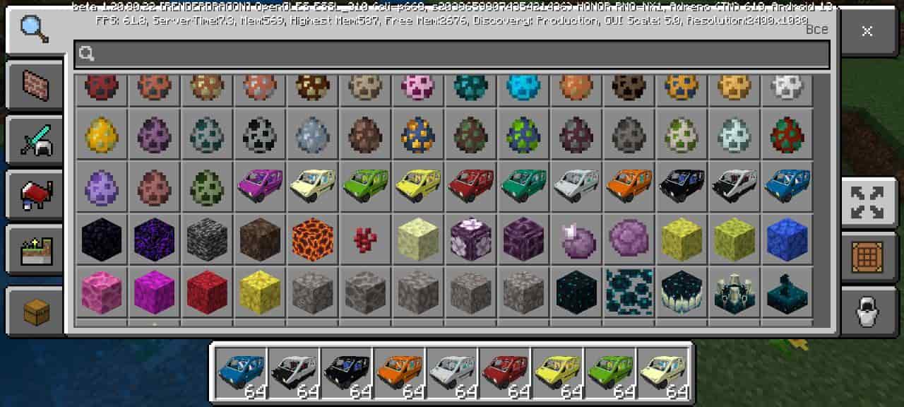 Variants for Mod Reno Twingo Car for Minecraft PE