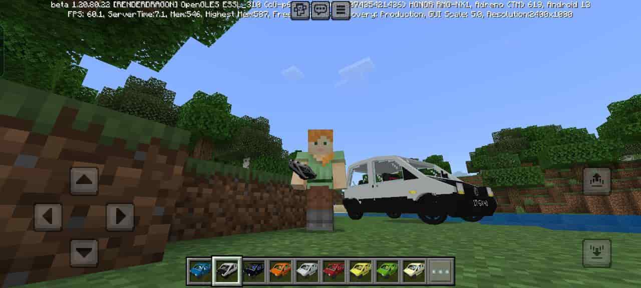 View Mod Reno Twingo Car for Minecraft PE