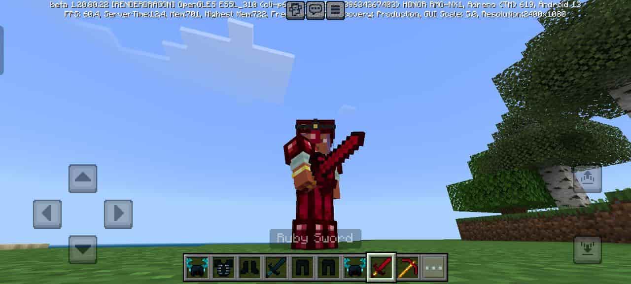 Sword for Mod More Armor and Ore for Minecraft PE