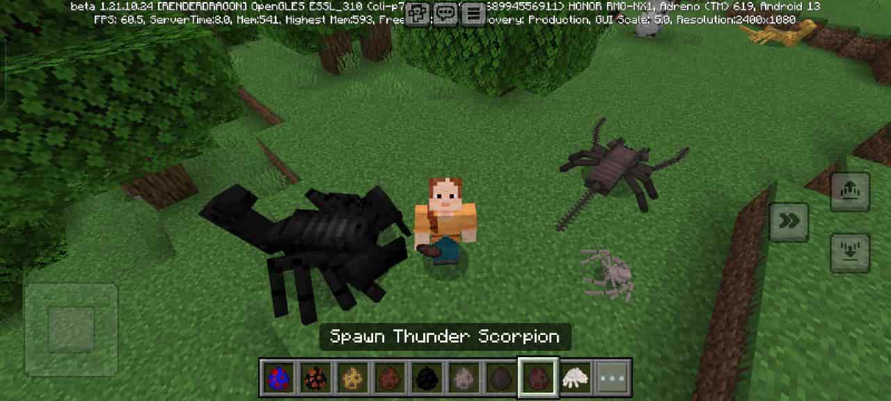 Mobs for Arachnophobia Mod for Minecraft PE