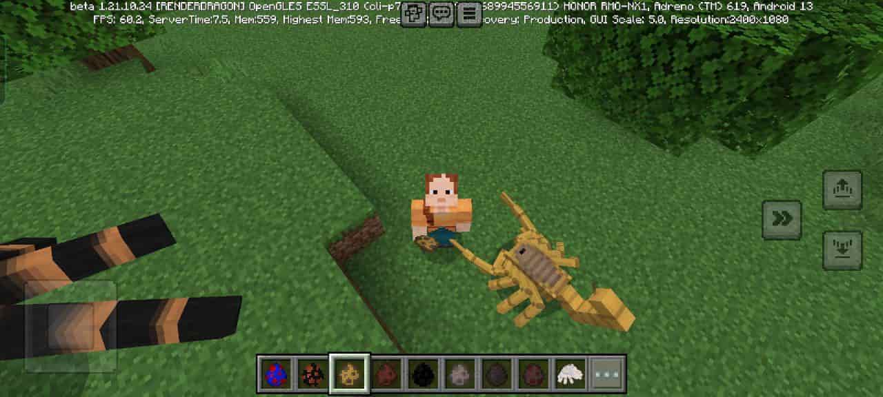 View for Arachnophobia Mod for Minecraft PE