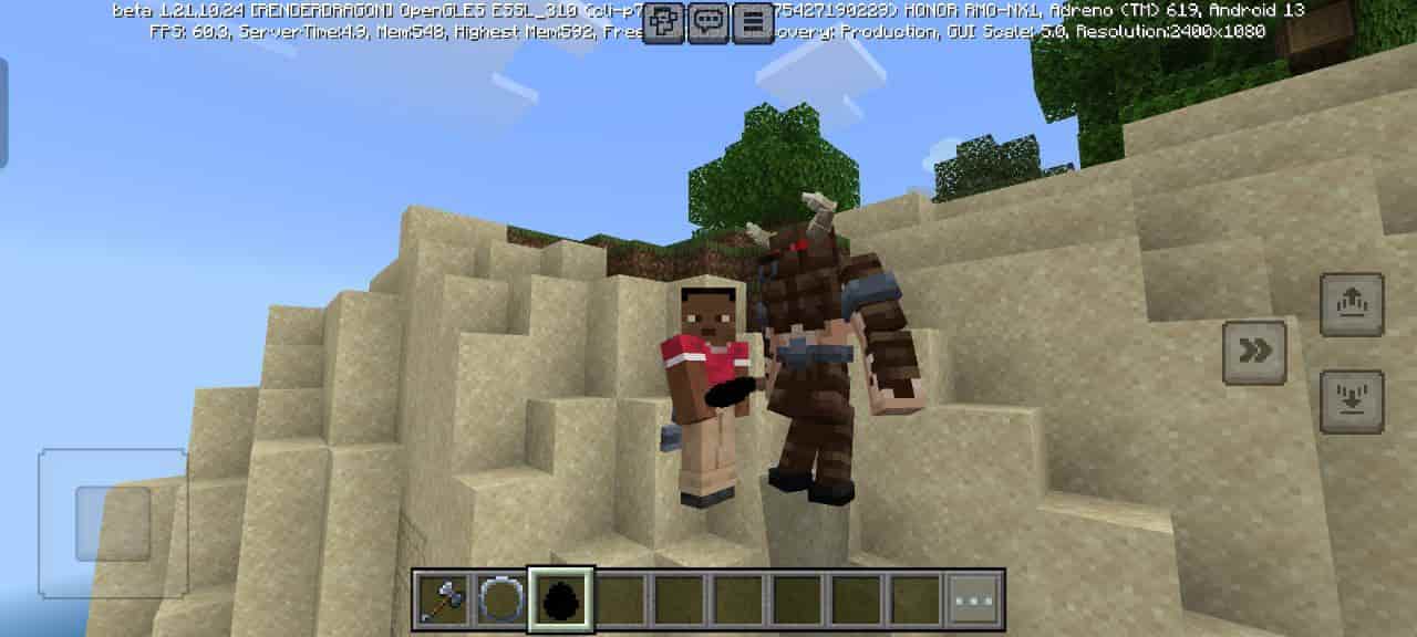 View for Minotaur Boss Mod for Minecraft PE