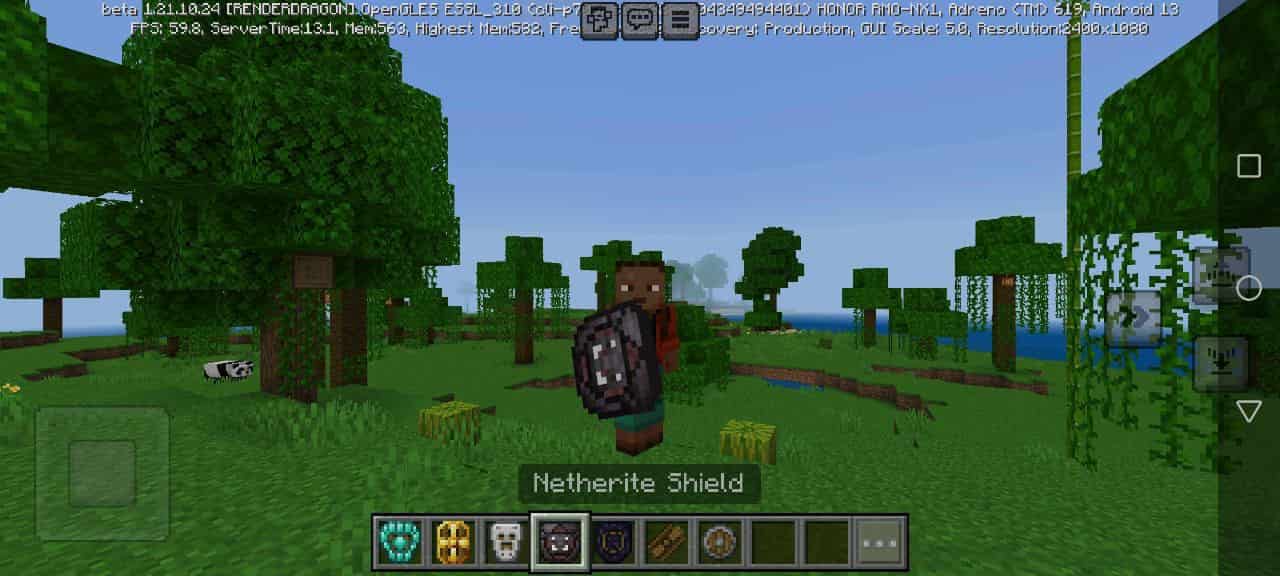 View for Spartan Shield Mod for Minecraft PE