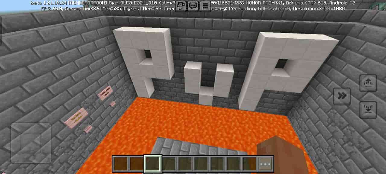 Sign for The Floor is Lava PVP Map for Minecraft PE