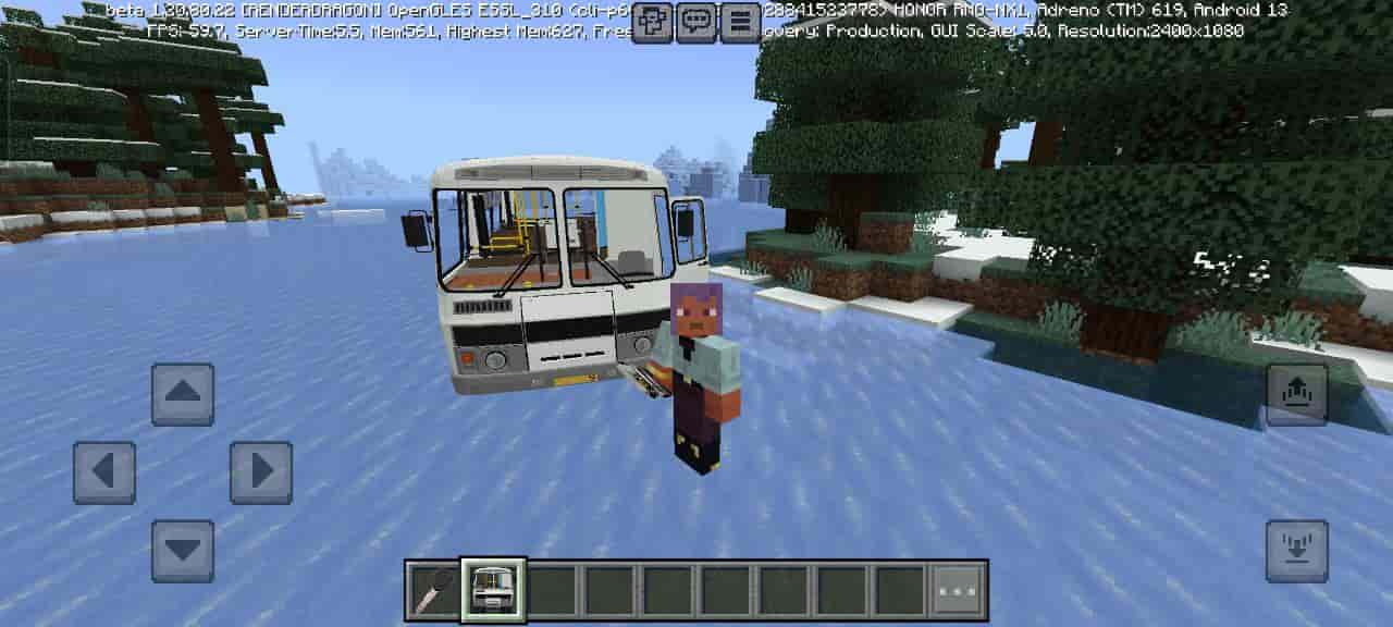 View for Bus Paz 3205 Mod for Minecraft PE