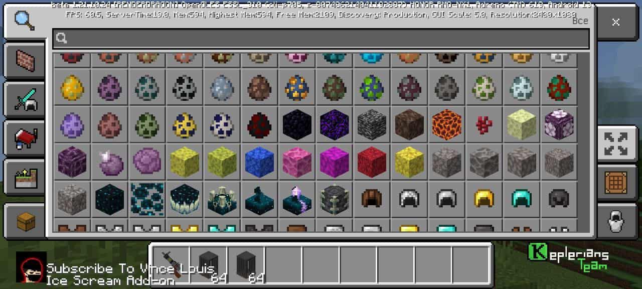 Eggs for Ice Cream 8 Mod for Minecraft PE