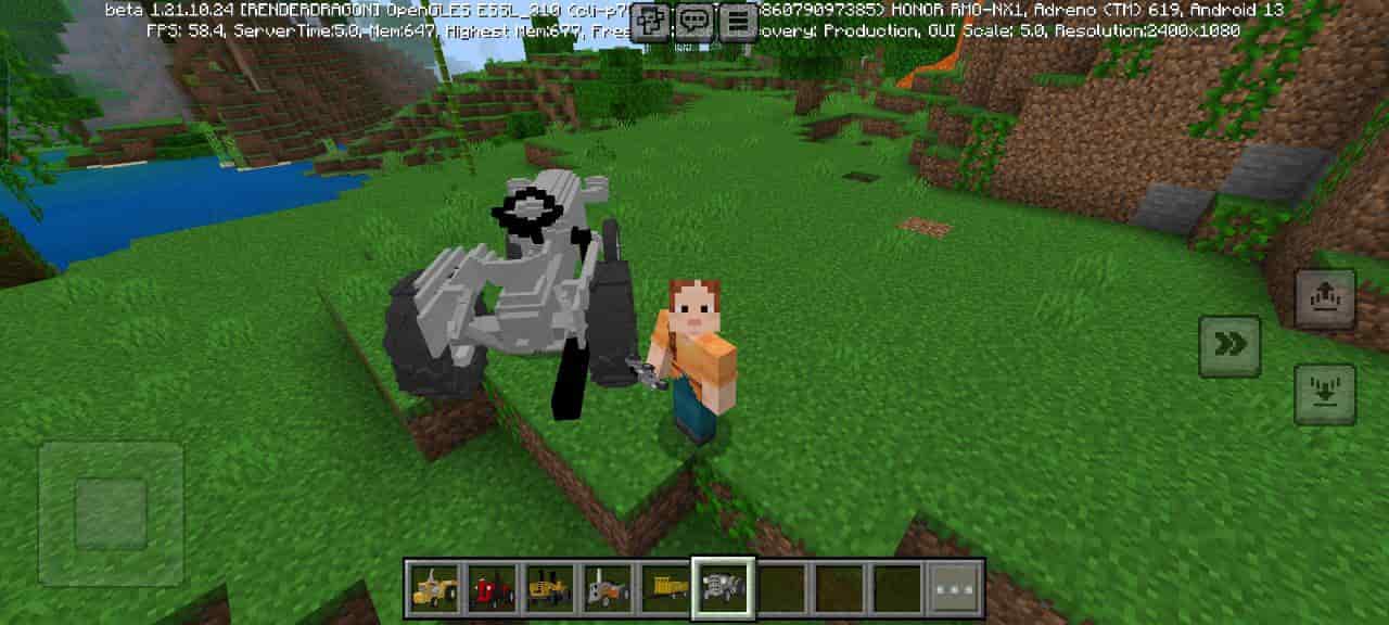 View for Tractors Mod for Minecraft PE