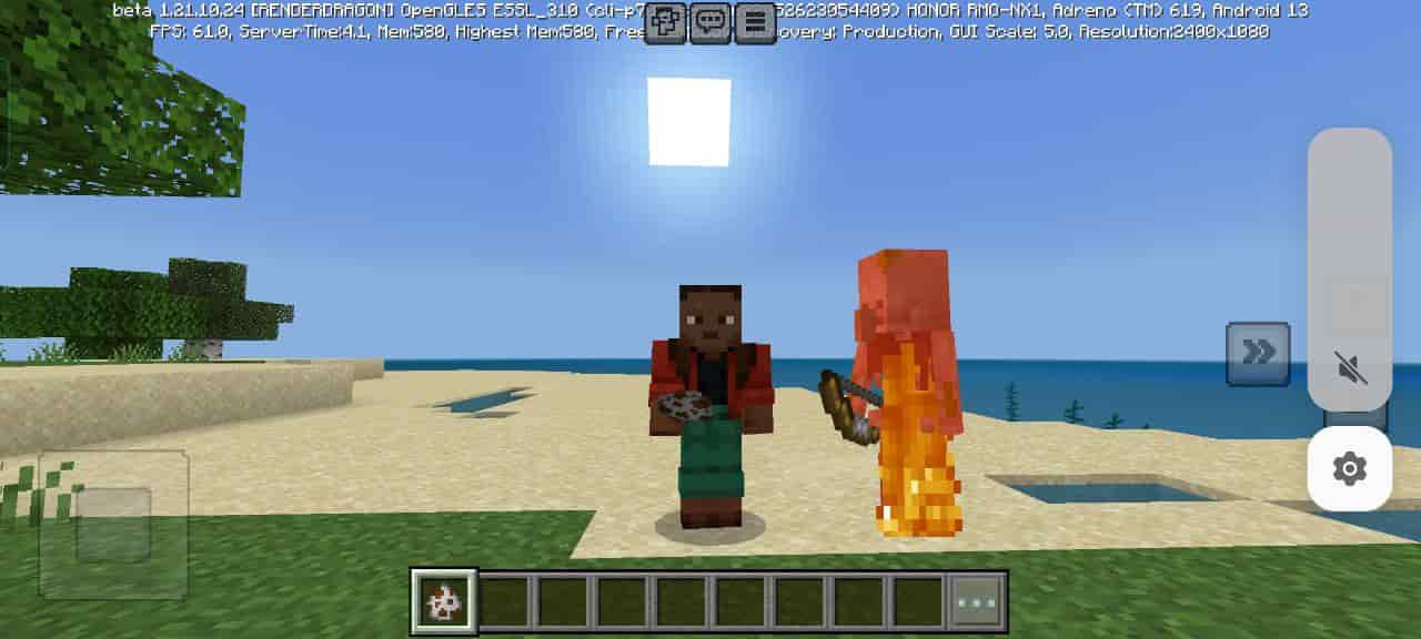 Power for Skeleton Villager Mod for Minecraft PE