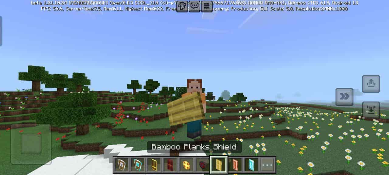 View for Ultimate Shields Mod for Minecraft PE