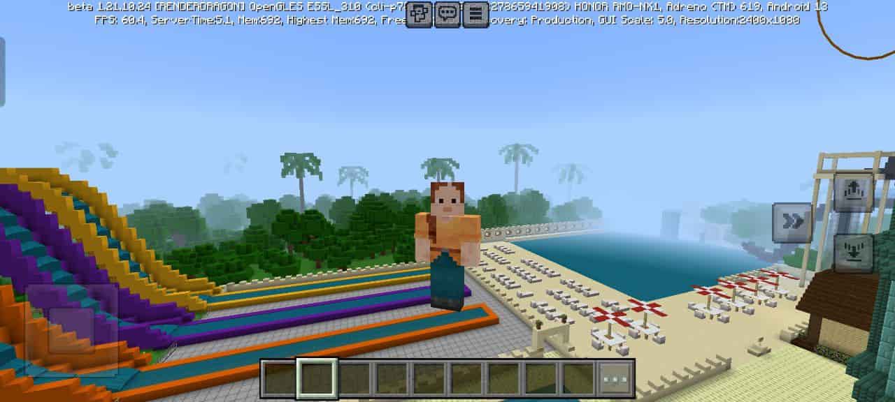 Location for Water Park Map for Minecraft PE