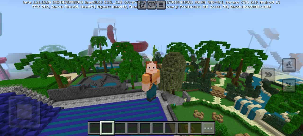 Place for Water Park Map for Minecraft PE