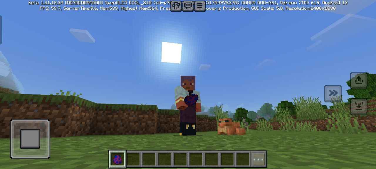 View for More Frogs Mod for Minecraft PE