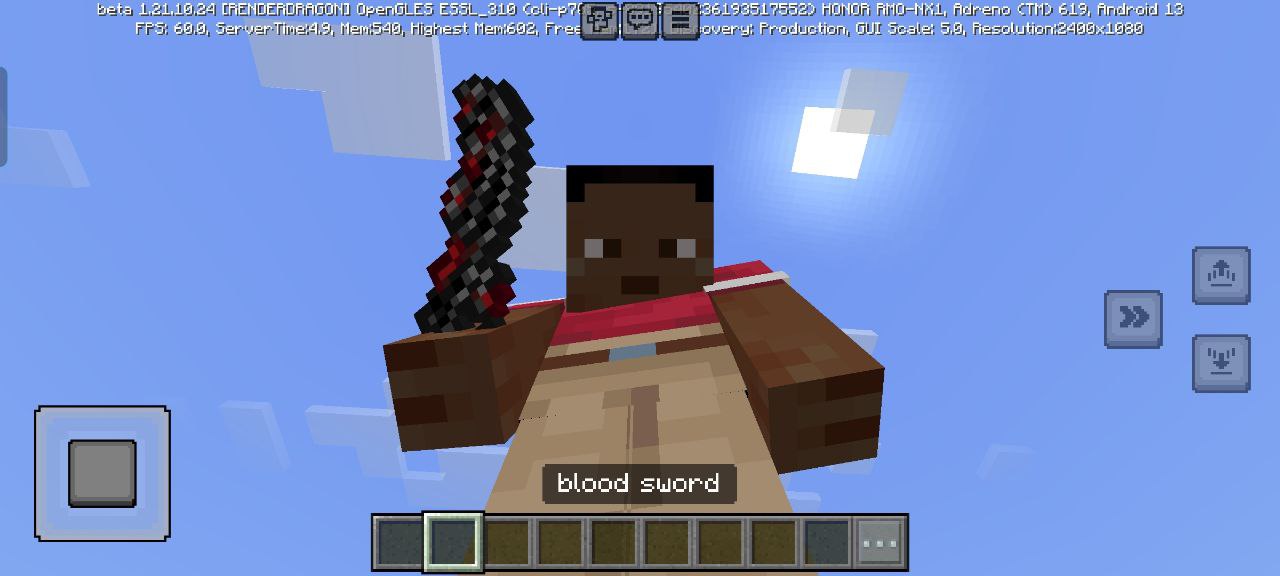Size Christmas Sword Mod for Minecraft PE